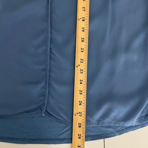 Chicos Blouse Shirt Blue Modal V Neck Long Sleeve Size 2 - US 12/14 - Picture 9 of 9